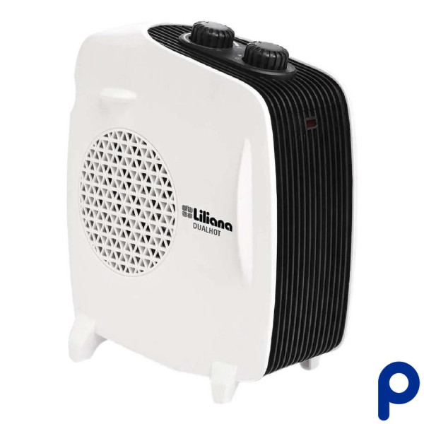 Calefactor eléctrico caloventor CFH510 de LILIANA en blanco y negro