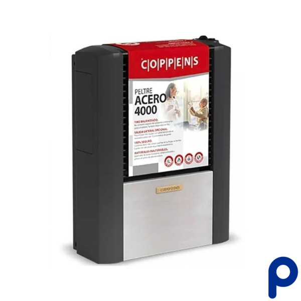 Calefactor a gas para ambientes de 80m² COPPENS Peltre Acero TB 4000