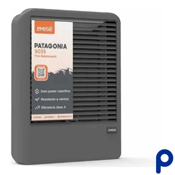 Calefactor Patagonia 9035b de tiro balanceado 3500 kcal multigas EMEGÉ