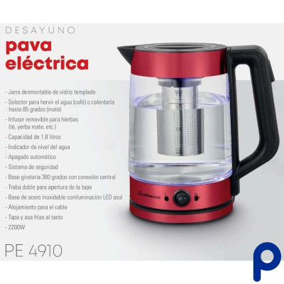 "Revolutiona tus Mañanas: Pava Ultracomb PE-4910 para Bebidas Perfecta