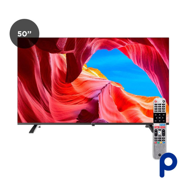 Smart TV de 50" MOTOROLA modelo 91MT50G22 con pantalla LED 4K UHD y Android TV Google