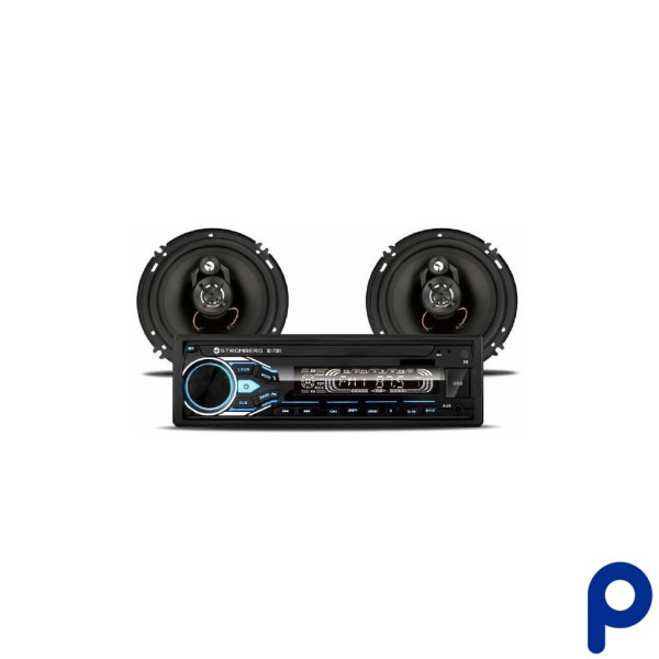 Autoestéreo STROMBERG Sc7001 25W x 4 con 2 parlantes de 6.5 pulgadas