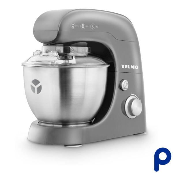 Batidora de pie YELMO modelo BB-1103 con frecuencia de 50 Hz a 60 Hz y voltaje de 220 V a 240 V